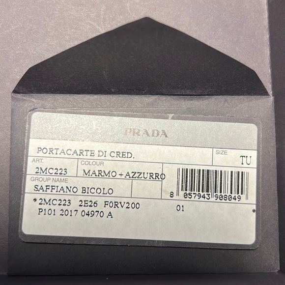PRADA Cash/CC Holder MARMO+AZZURR - Picture 2 of 4